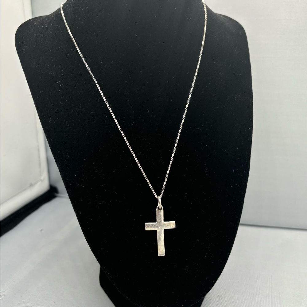 Silver Cross Pendant Necklace